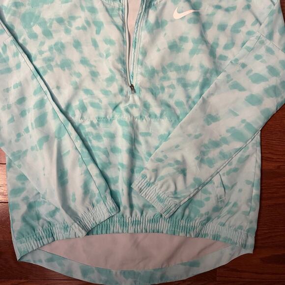 Nike Dri-FIT Lightweight Abstract Teal Running Jacket Size Small Like new - Picture 5 of 8